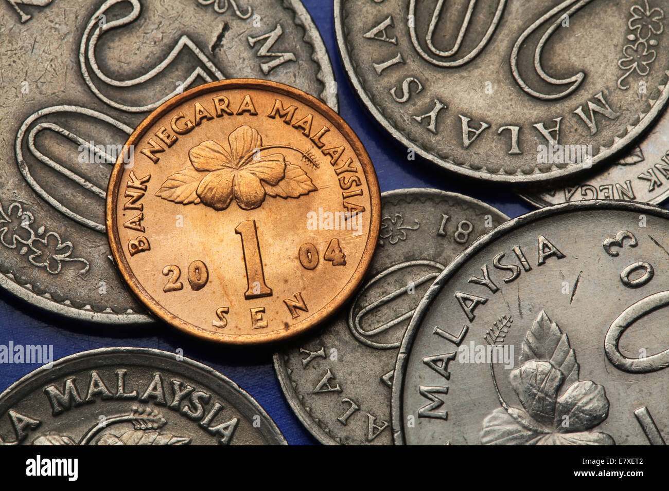 Coins of Malaysia. Malaysian sen coins Stock Photo - Alamy