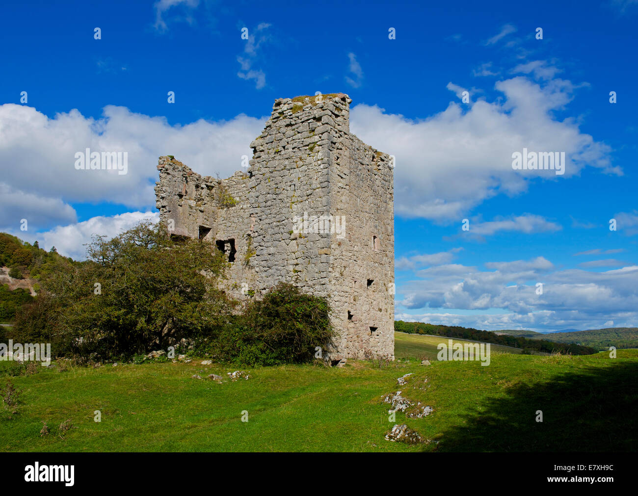 Arnside pele tower, South Lakeland, Cumbria, England UK Stock Photo