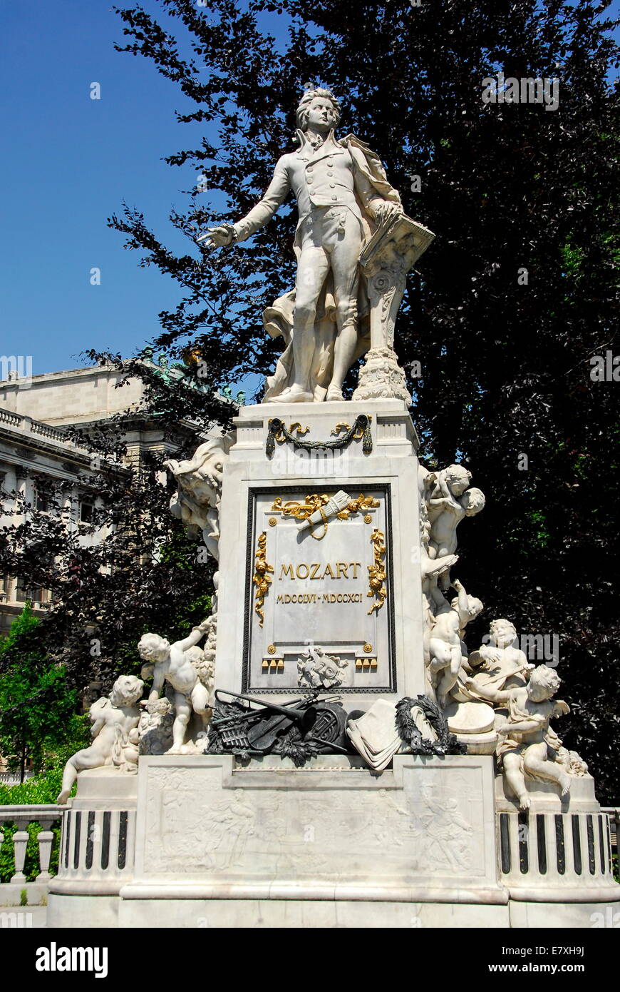 Statue of Mozart in Vienna, Austria Stock Photo