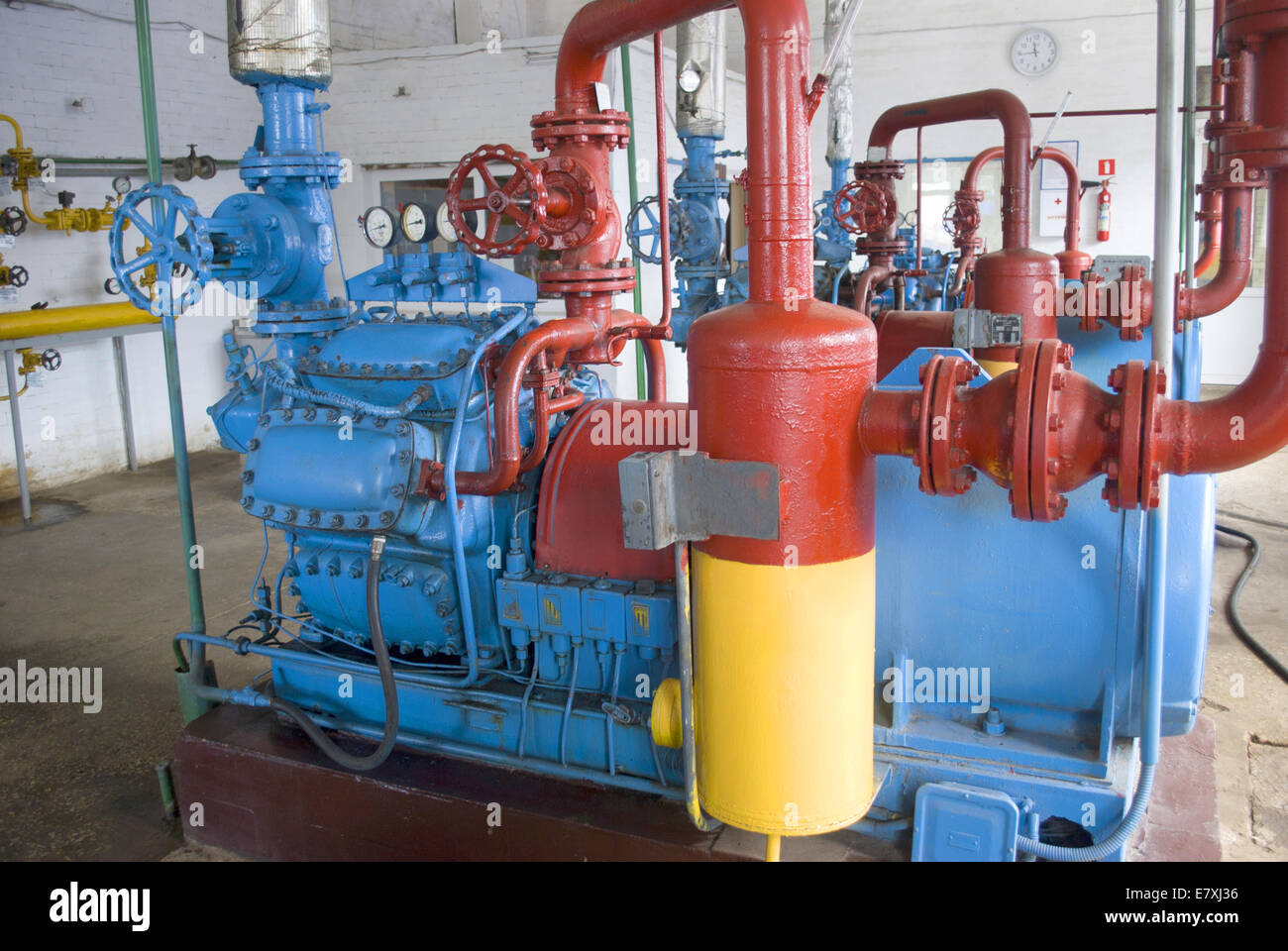 Ammonia refrigeration compressor. Stock Photo