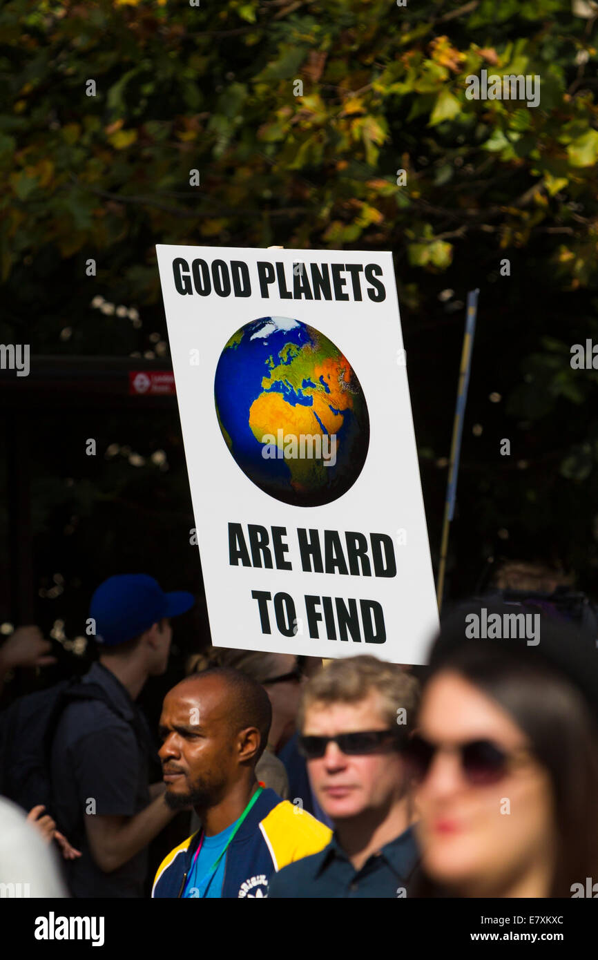 People's Climate Change March 2014, London, UK.  21 September 2014 Stock Photo