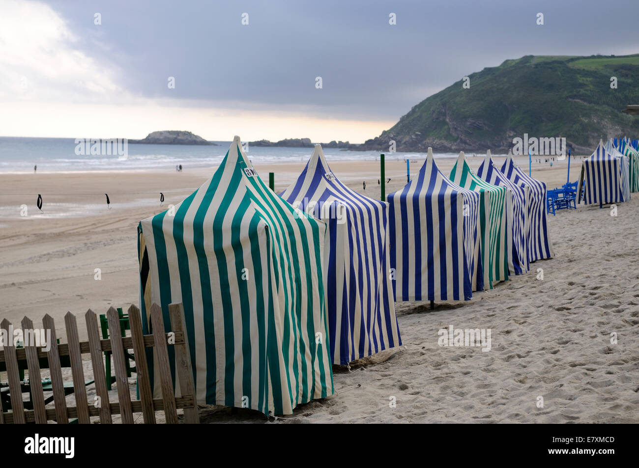 zarauz beach Stock Photo