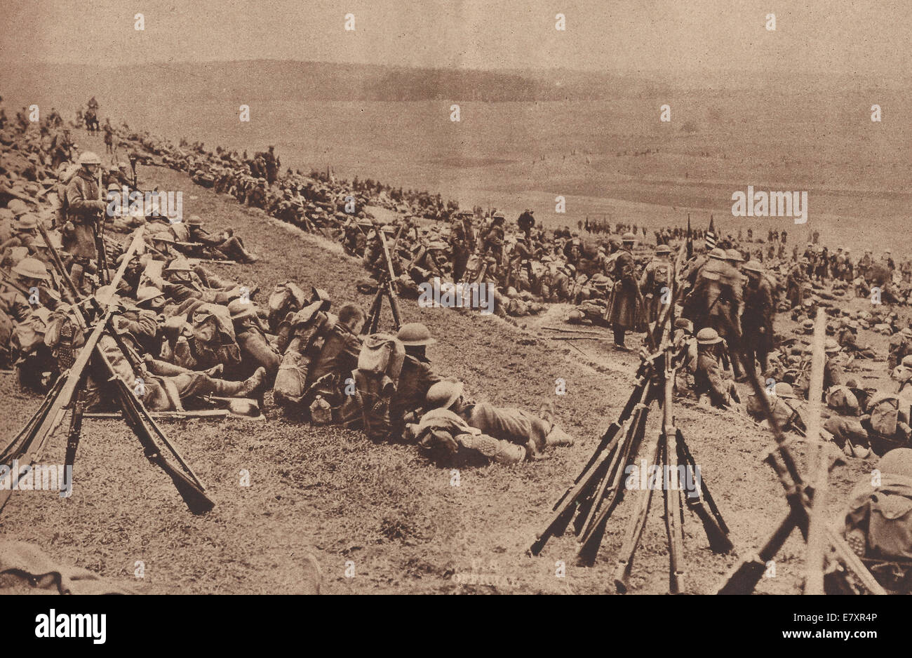 If the Germans hadn't signed the Peace Treaty, the Allies were fully prepared to advance, end of World War I Stock Photo