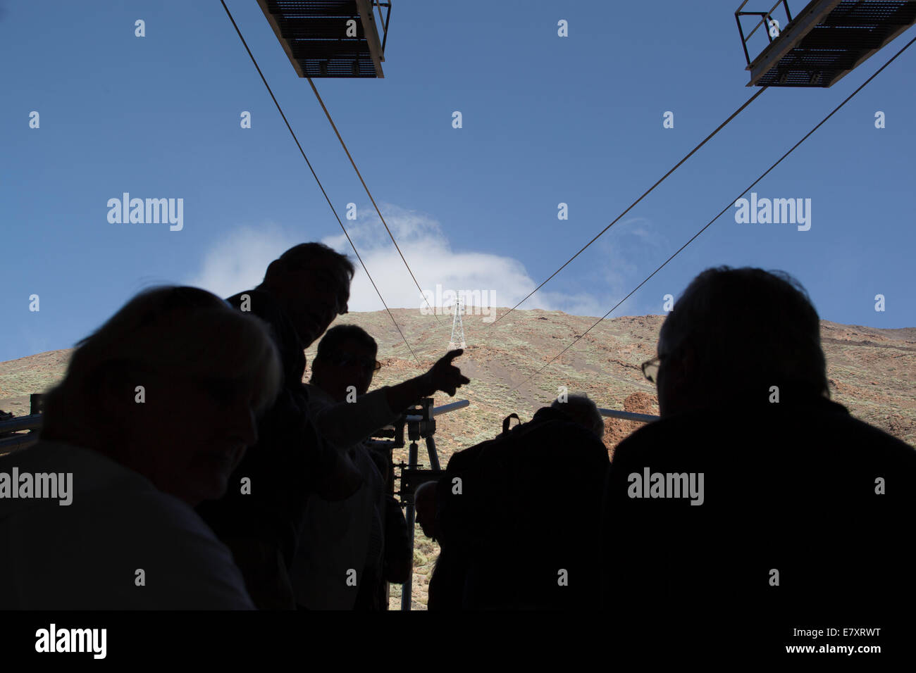 Volcano Cable Tenerife Mount Teide Volcano cable car Stock Photo - Alamy