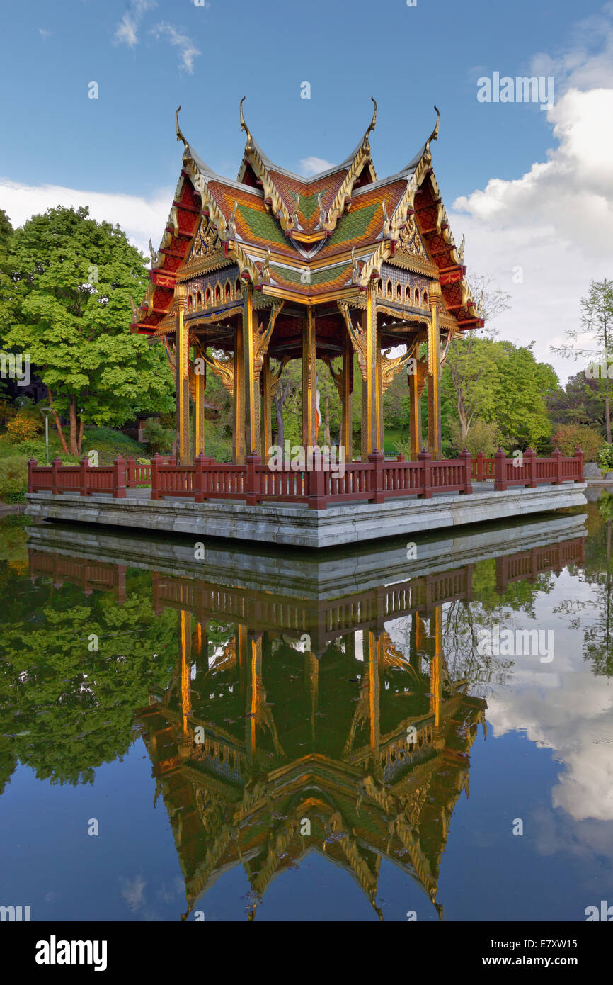Sala Thai, Thai Pavilion, Westpark, Munich, Upper Bavaria, Bavaria, Germany Stock Photo