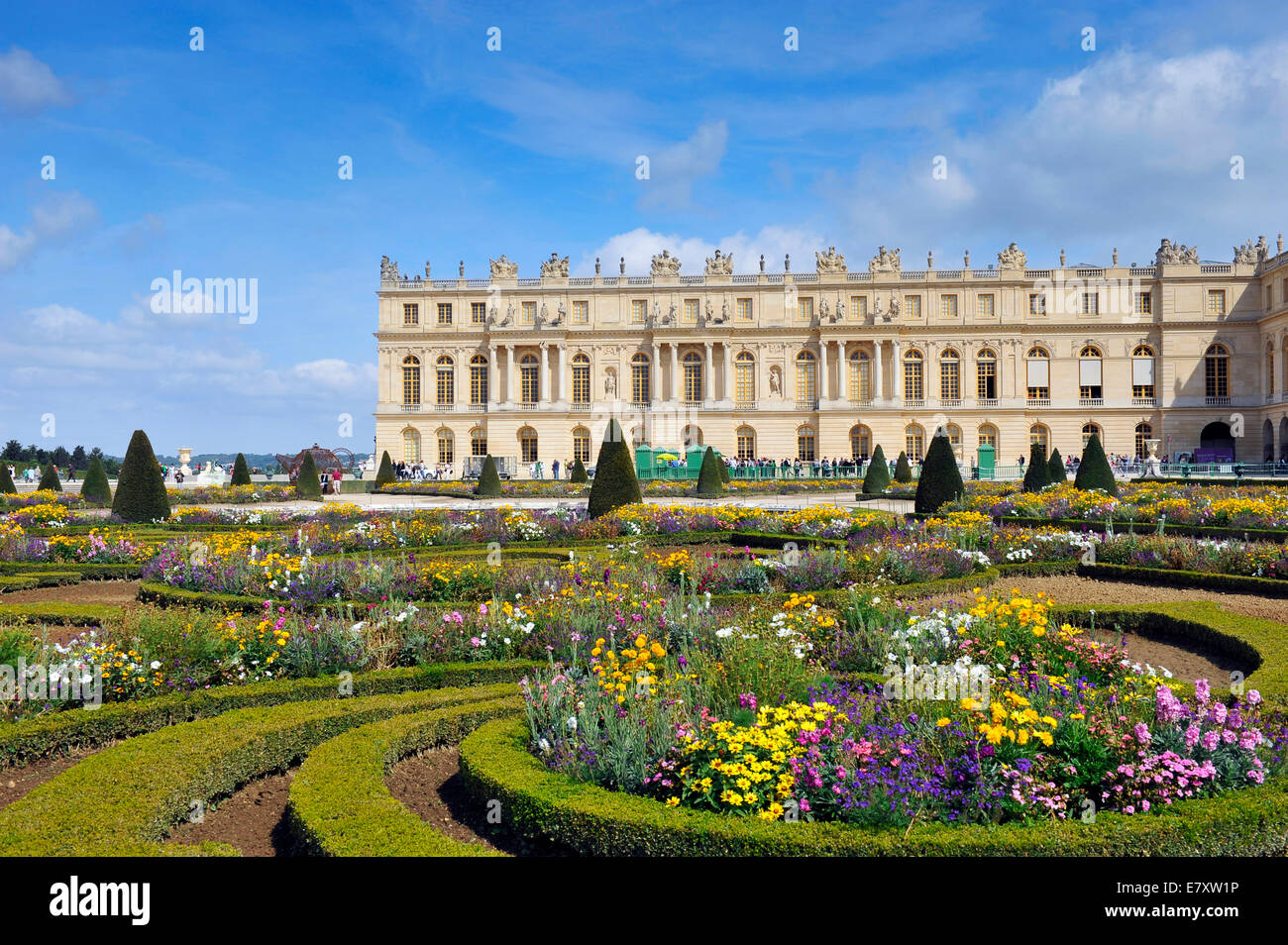 Garden and park, Parterre du Midi, Palace of Versailles, Île-de-France, France Stock Photo