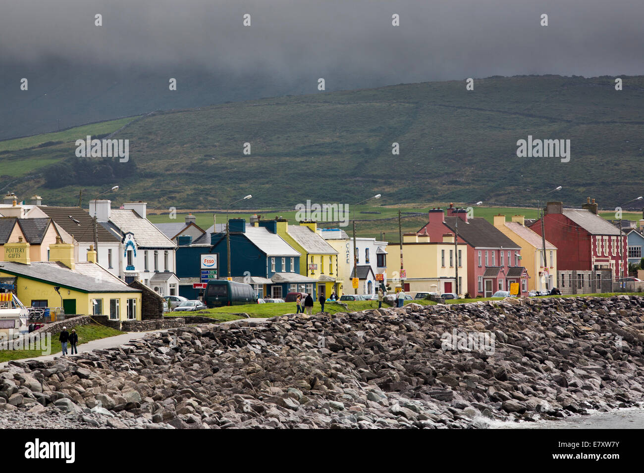 Houses on the coast, Waterville, County Kerry, Ireland Stock Photo Alamy