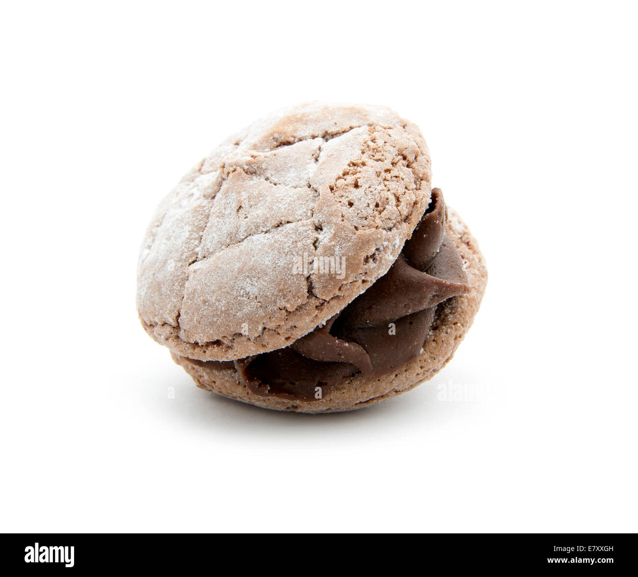 small cookie with chocolate filling Stock Photo