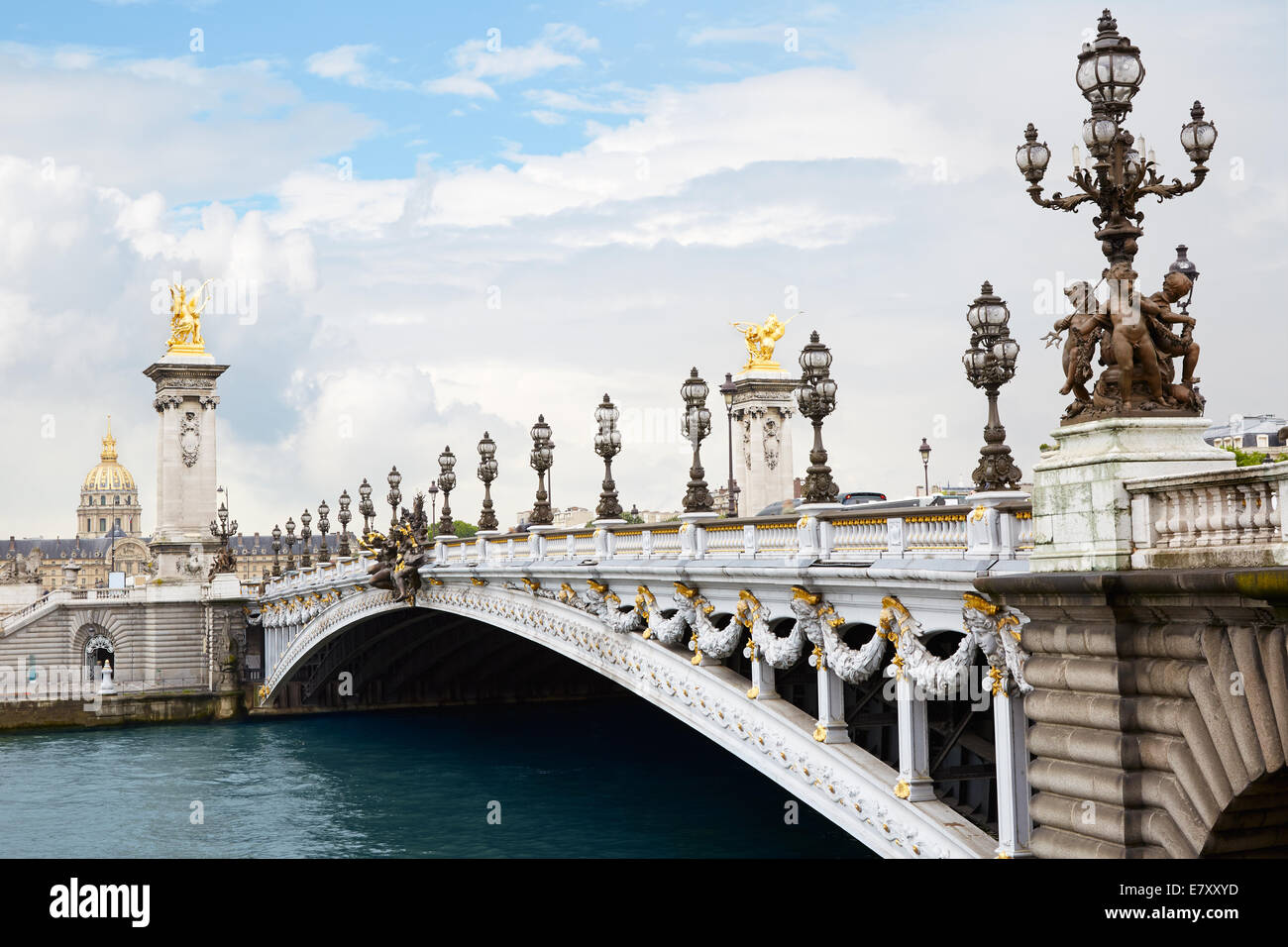 Pont Alexandre III bridge in Paris, France Stock Photo