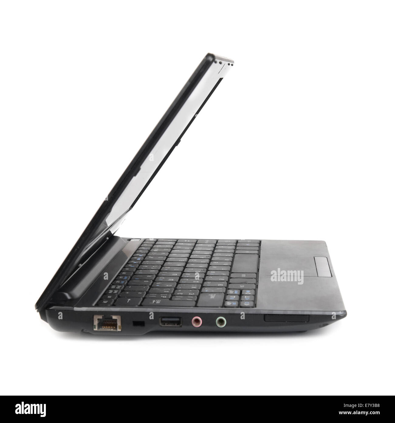 Laptop with empty screen isolated on white Stock Photo - Alamy