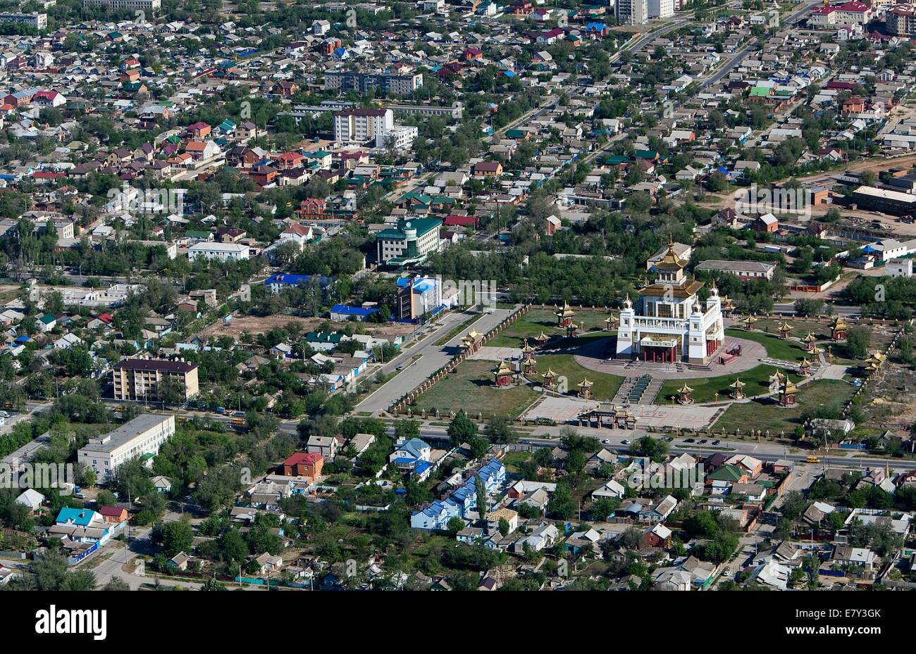 The Republic of Kalmykia, Russia. Aerial view of Elista. Stock Photo
