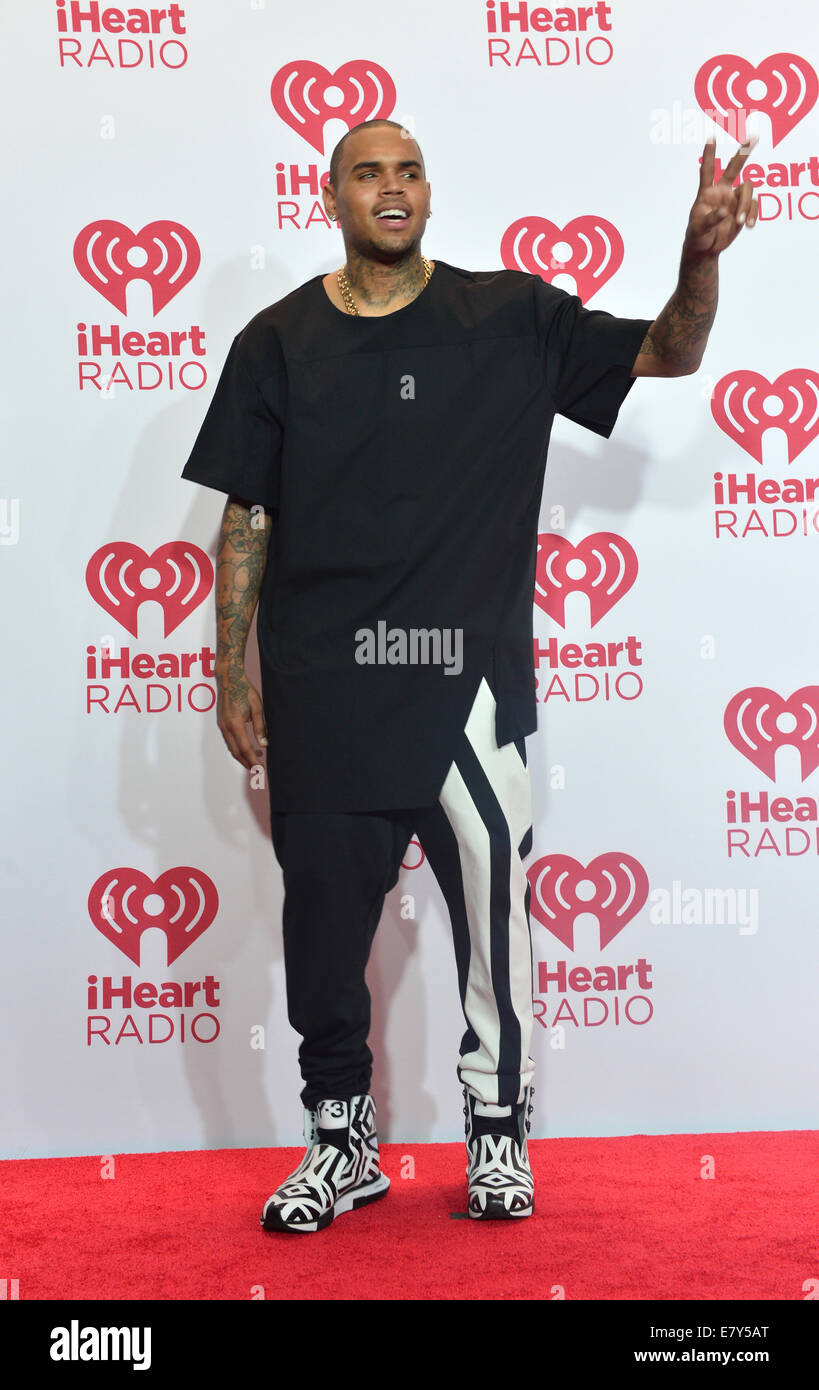 Recording artist Chris Brown attends the 2014 iHeartRadio Music ...