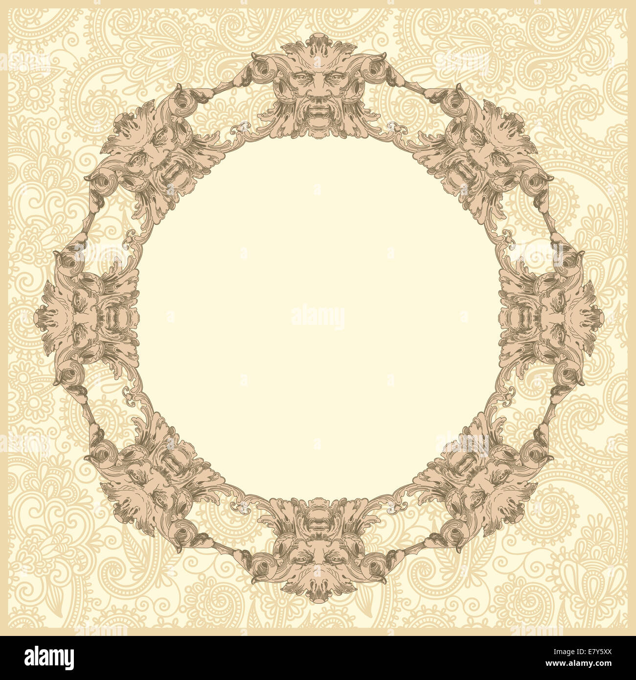 classical vintage old frame design Stock Photo - Alamy