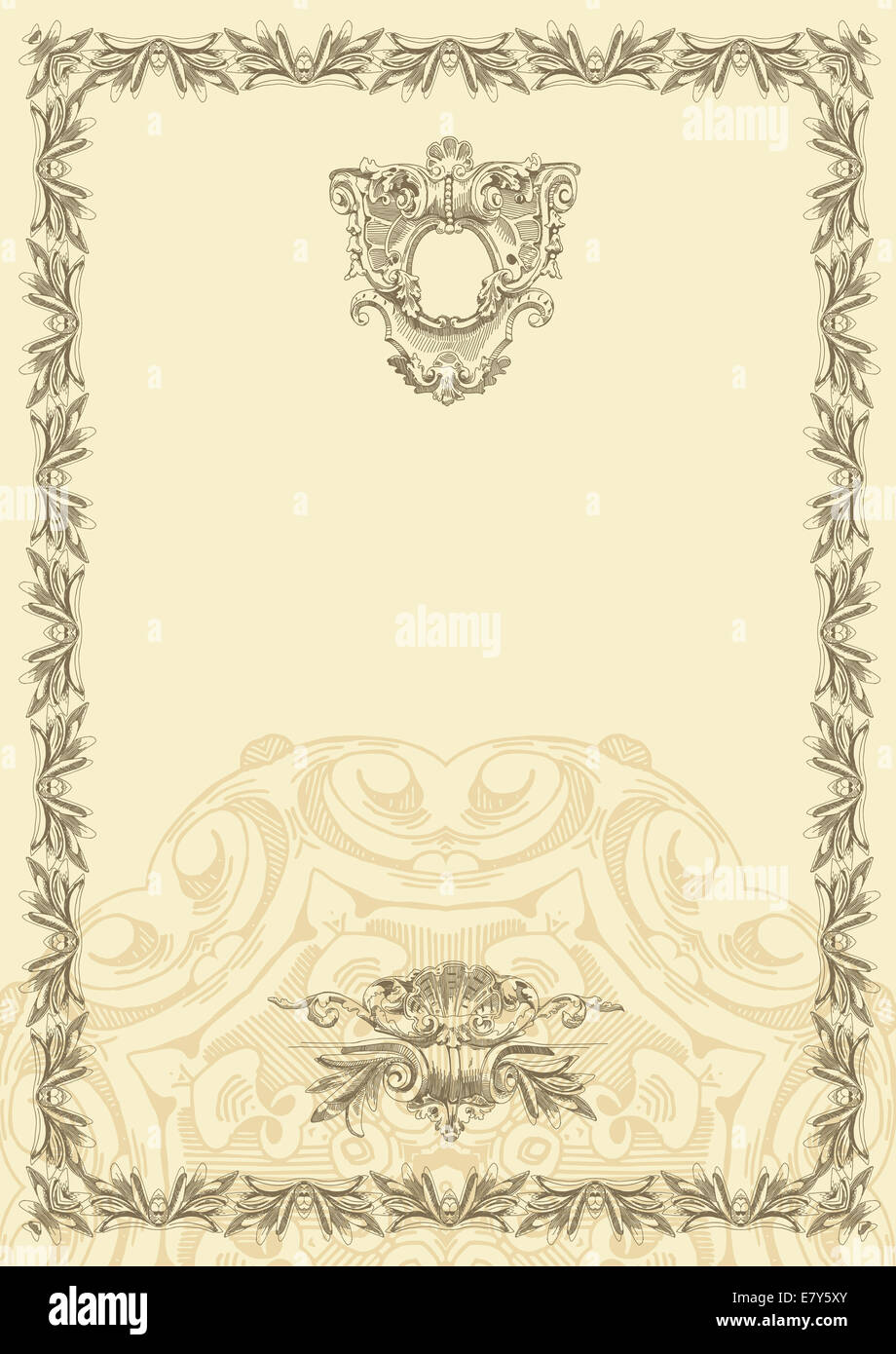 classical vintage old frame design Stock Photo - Alamy