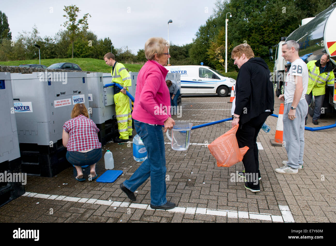 Bristol, UK. 26th Sep, 2014. Local residents at Longwell Green getting