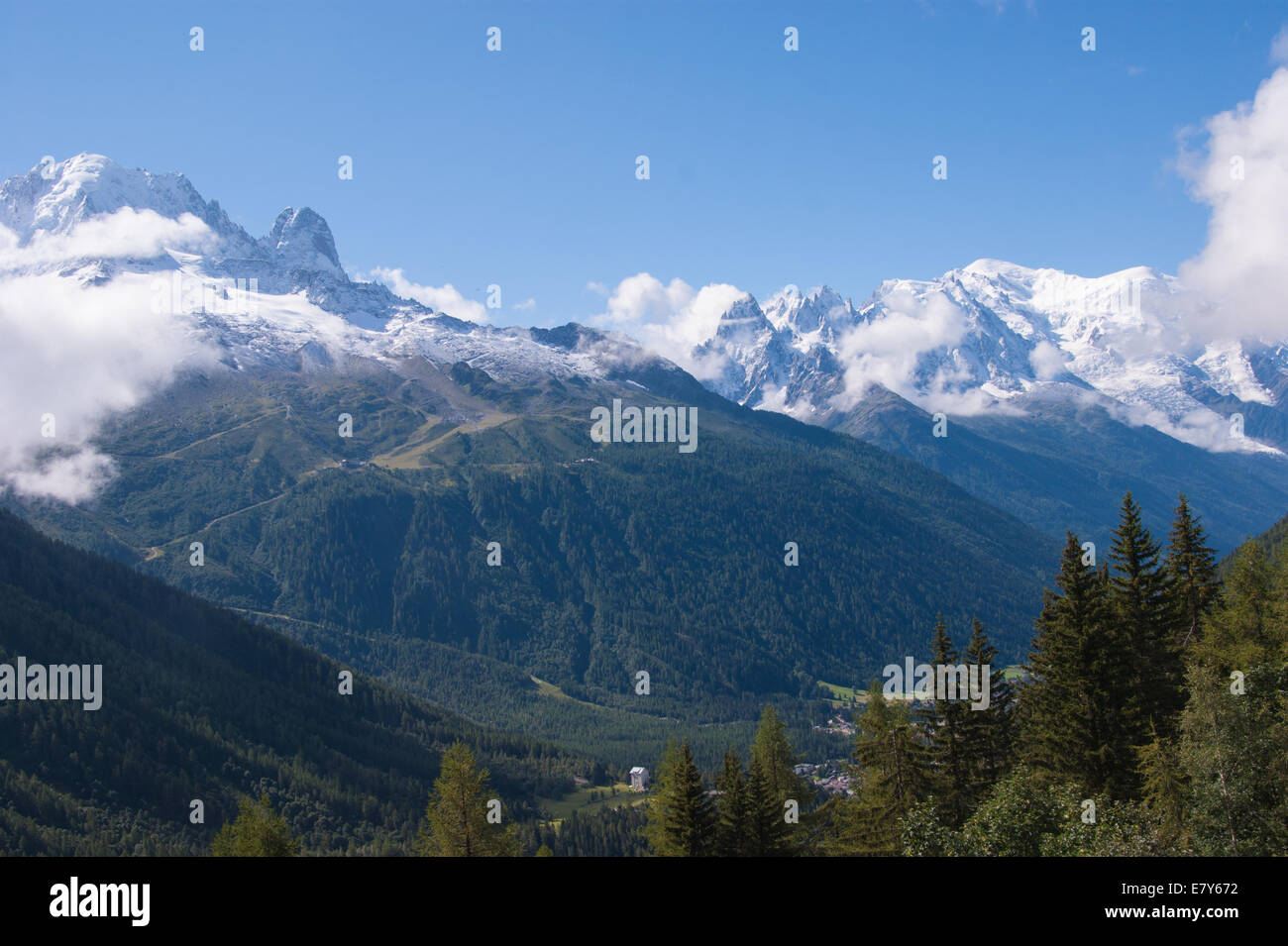 massif du mont blanc,trelechamp,chamonix,haute savoie,france Stock Photo
