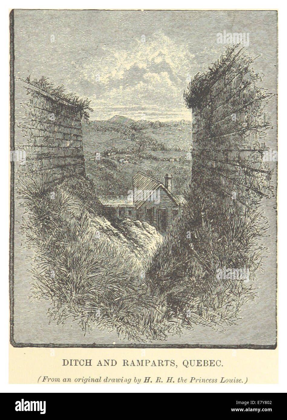 DENT(1881) 1.287 QUEBEC, DITCH AND RAMPARTS Stock Photo