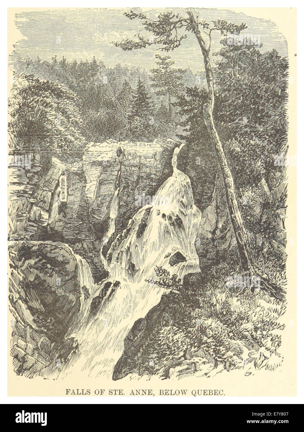 DENT(1881) 1.321 FALLS OF ST. ANNE, BELOW QUEBEC Stock Photo