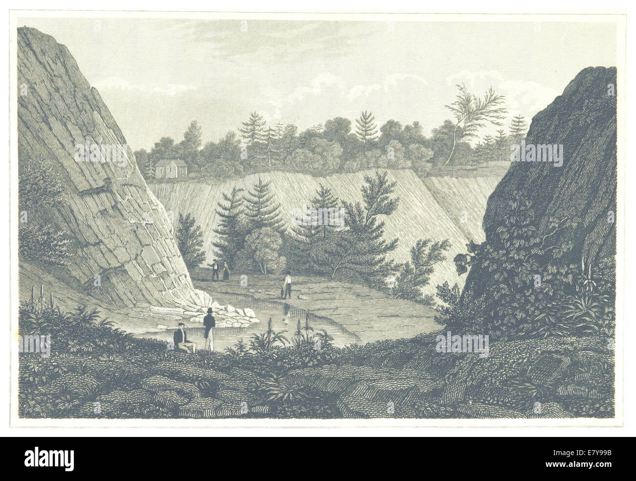 HINTON(1834) 2.455 Source of the Passaic Falls, New Jersey Stock Photo