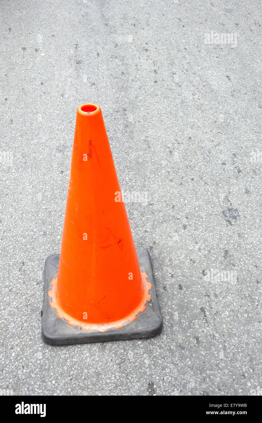 traffic cone on paved roads Stock Photo Alamy