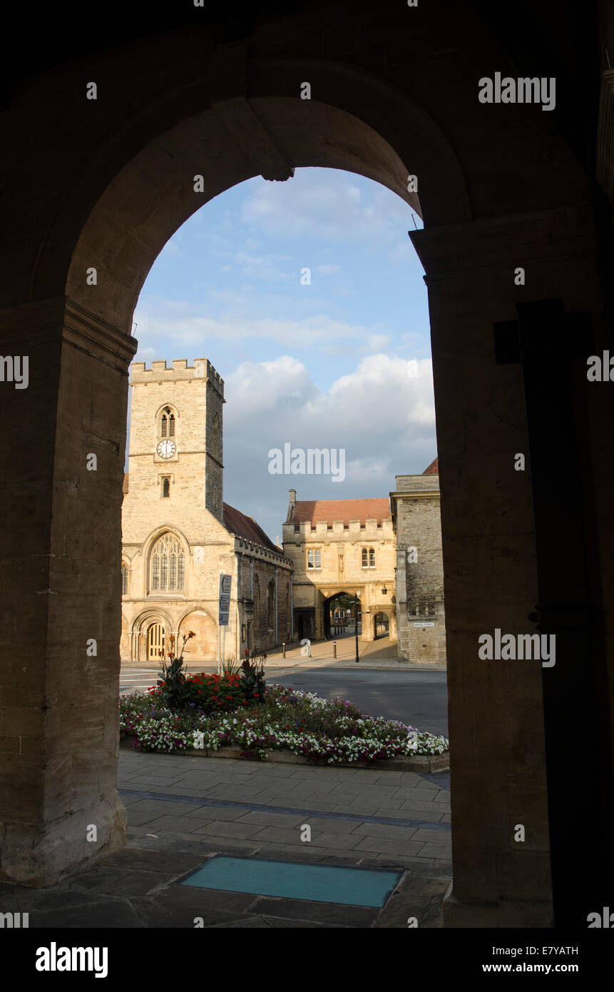 Abingdon on Thames Benedictine Abbey Gateway and St Nicolas Church from ...