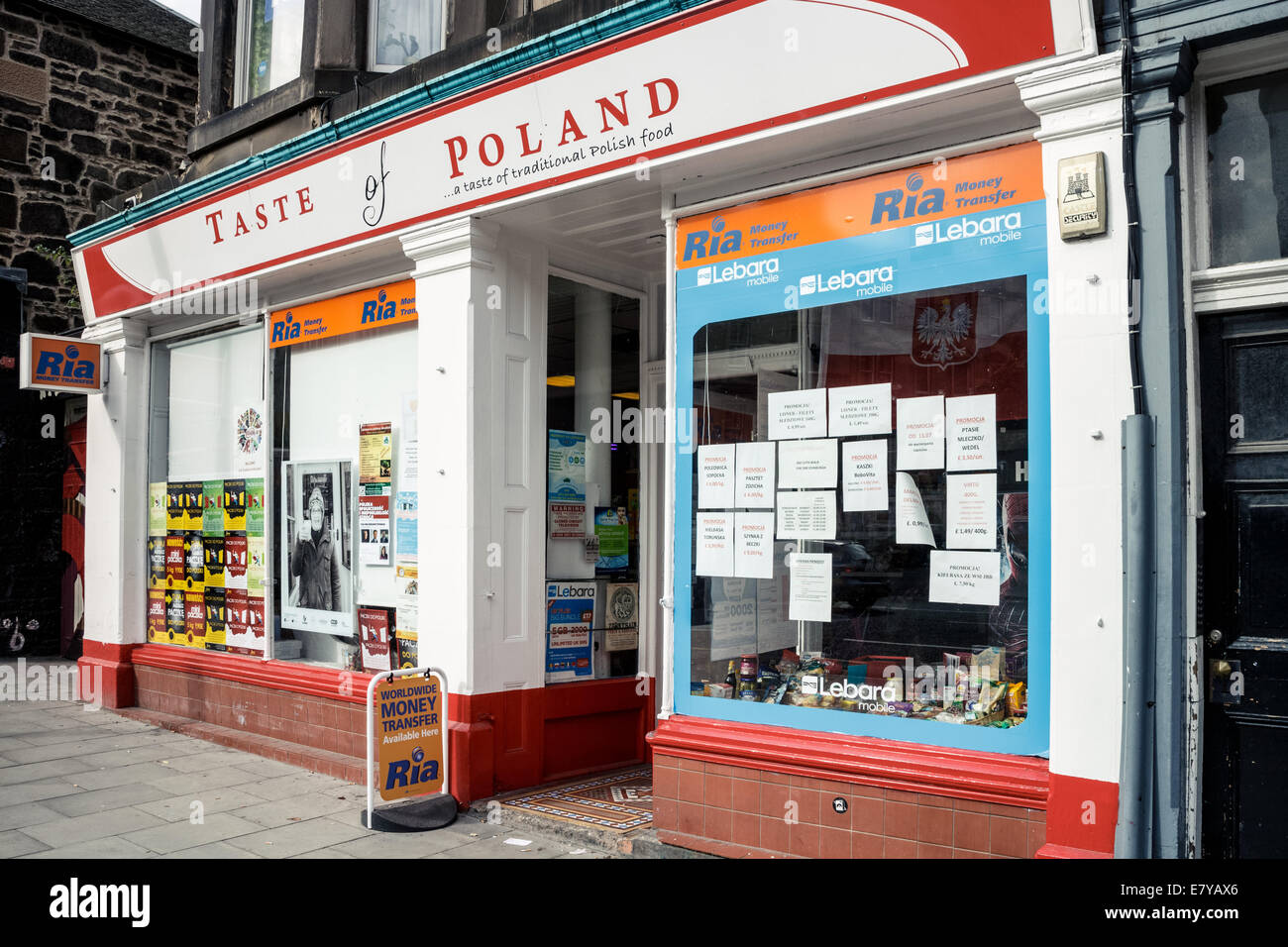 Polish Shop on Leith Walk, Edinburgh Stock Photo