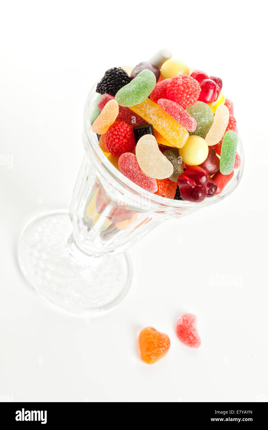 Bowl of assorted candy Stock Photo