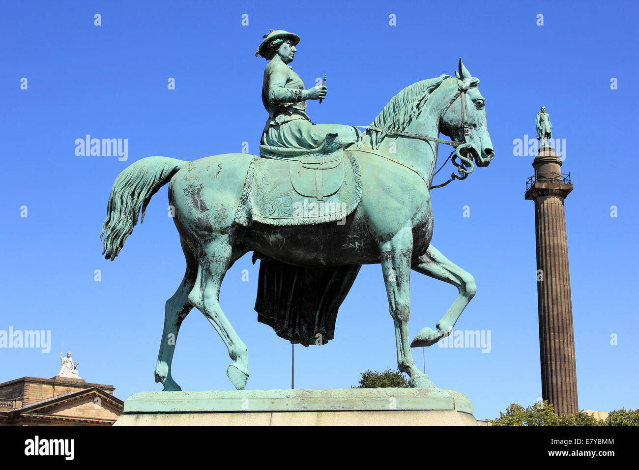 Queen Victoria On Horseback Statue Stock Photo