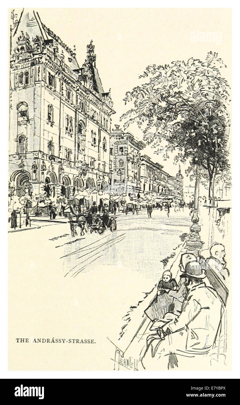 PENNELL(1893) p105 - BUDAPEST, ANDRASSY-STRASSE Stock Photo