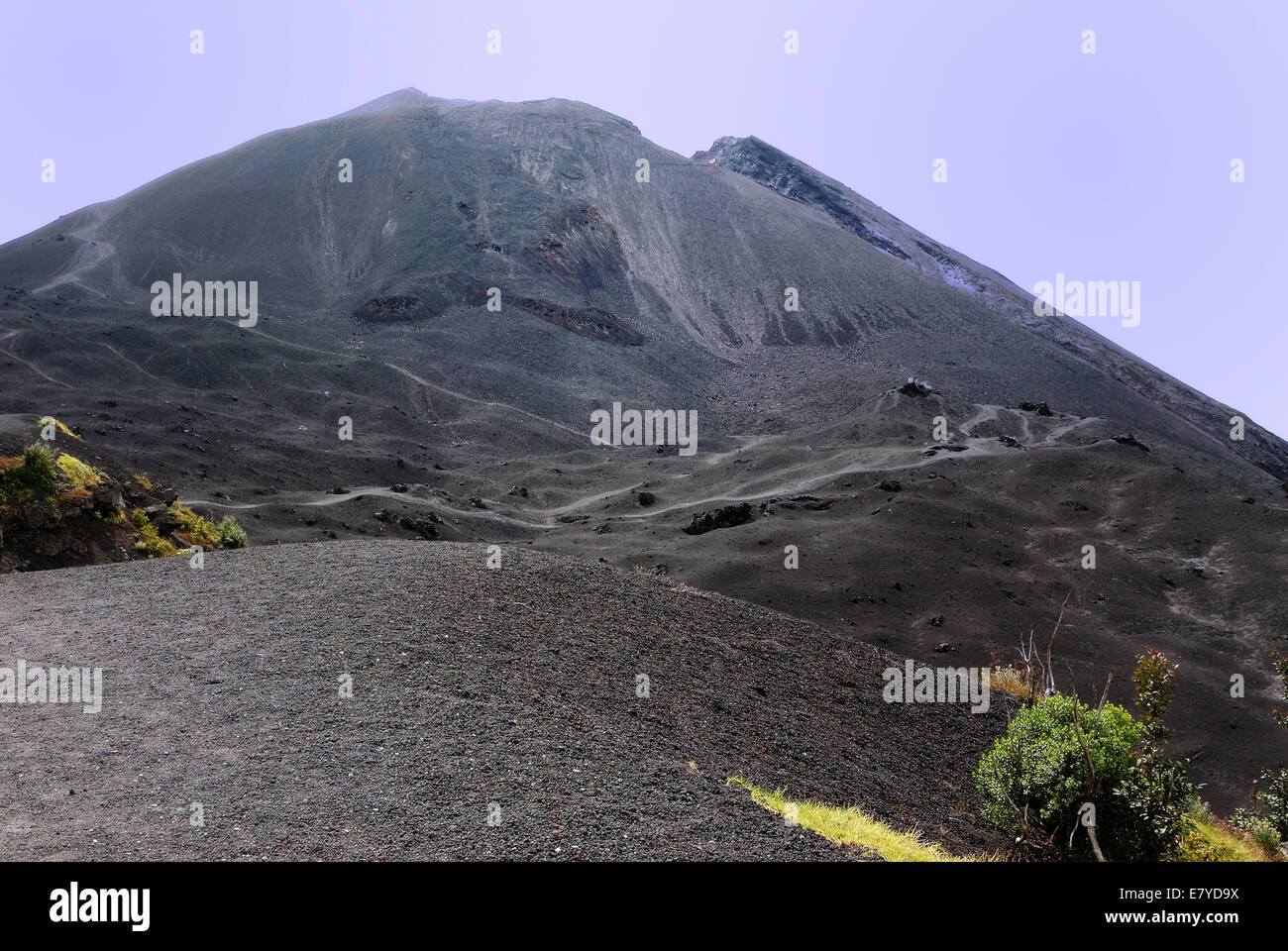Lava Flow and the Volcano Stock Photo - Alamy