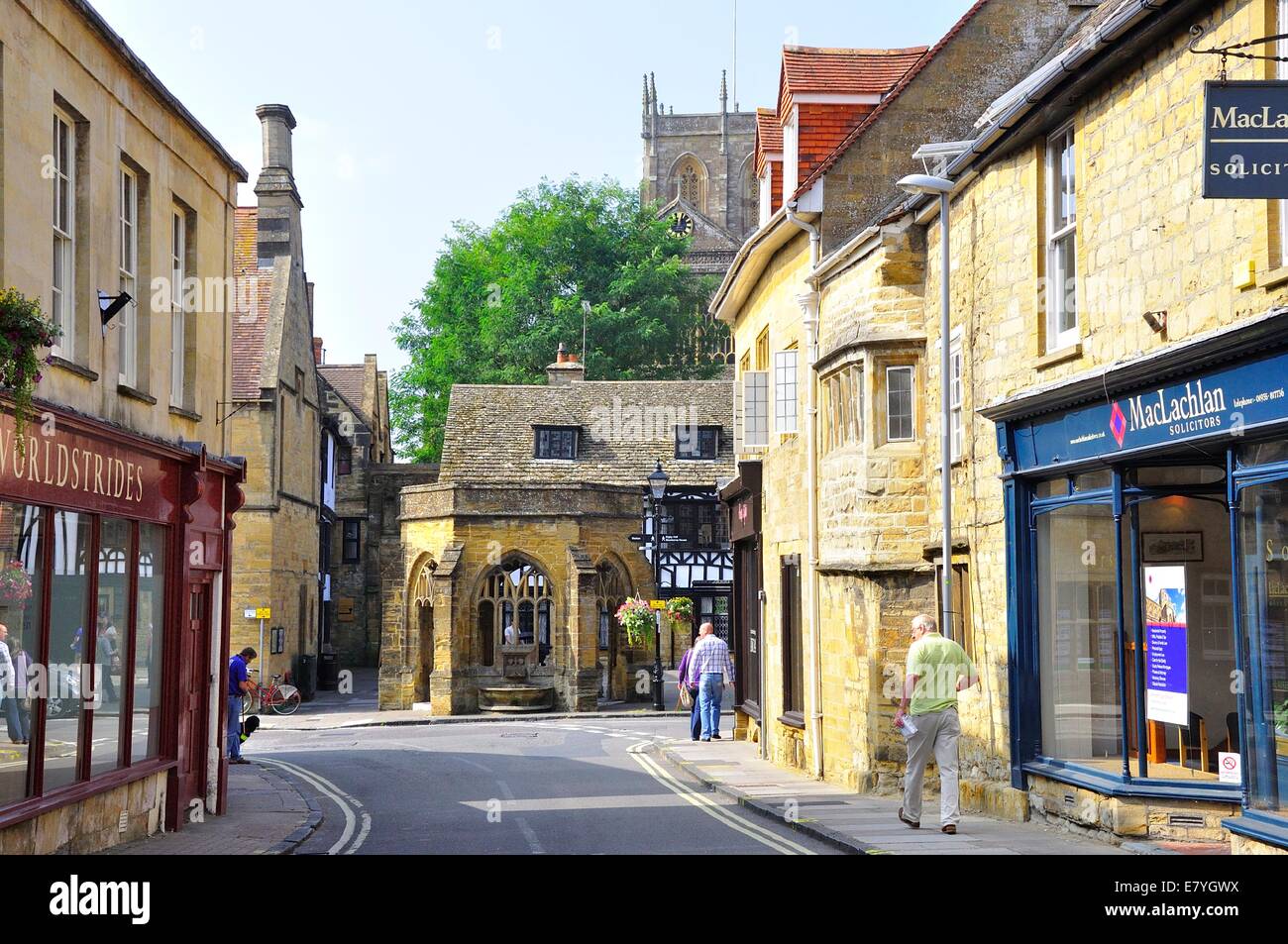 Street scene, Sherbourne, Dorset Stock Photo Alamy