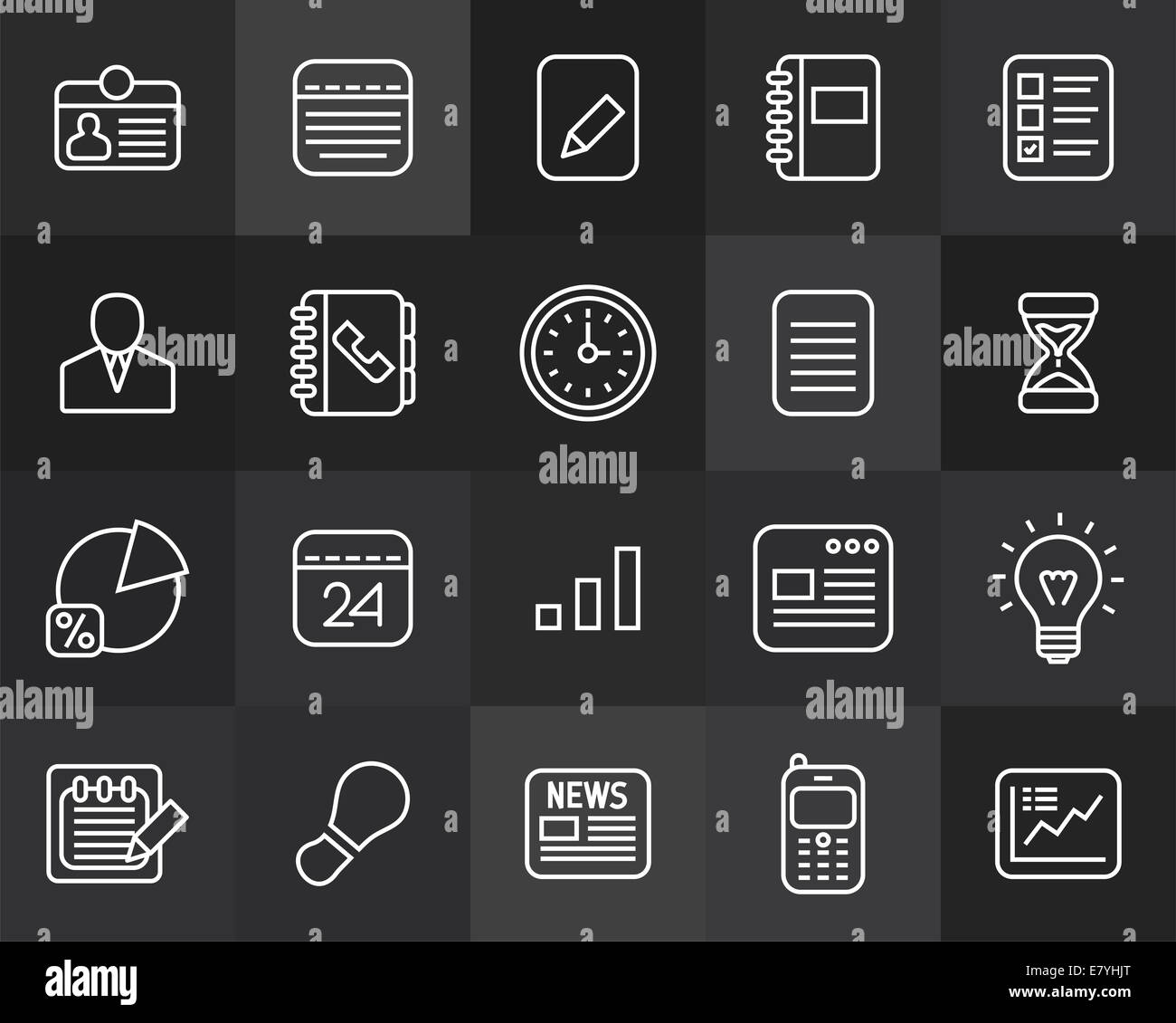 Outline icons thin flat design, modern line stroke style, web and ...