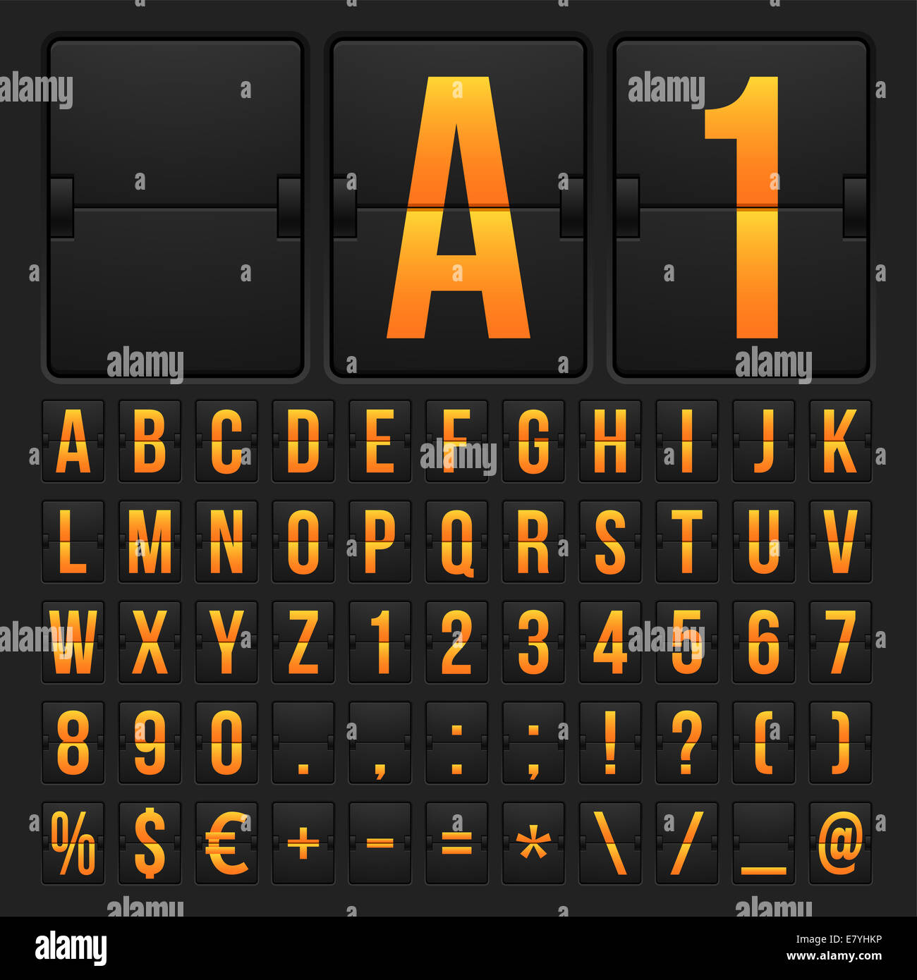 Countdown timer and date, calendar scoreboard Stock Photo Alamy