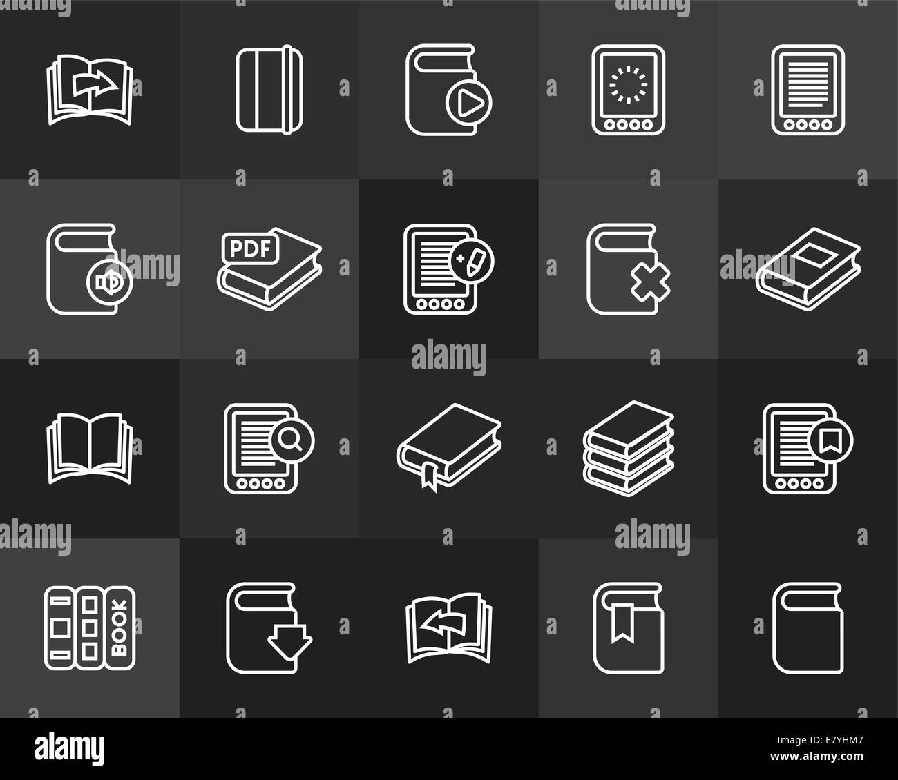 Outline icons thin flat design, modern line stroke style, web and ...