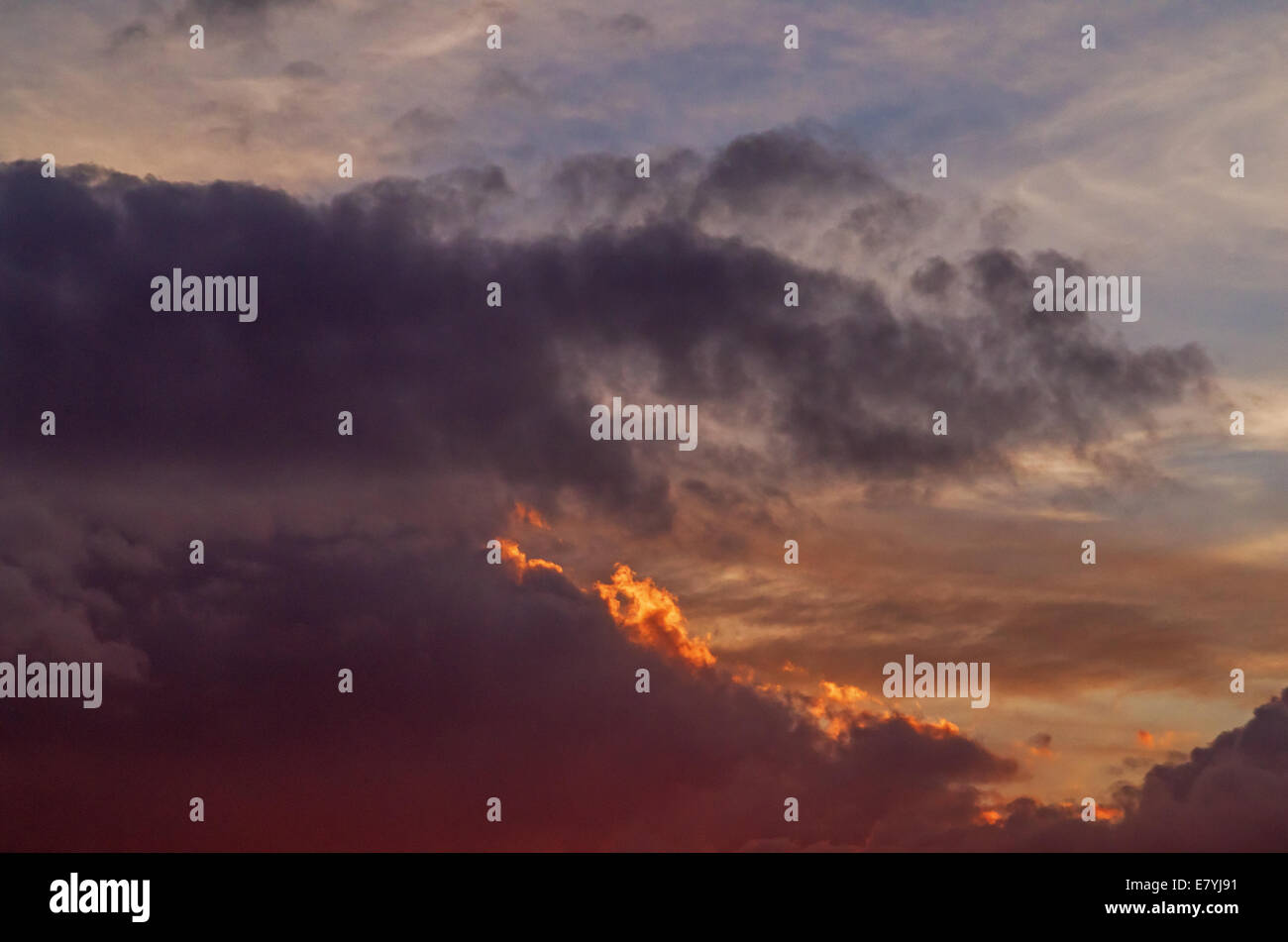 Cloudy sky sunset Stock Photo - Alamy