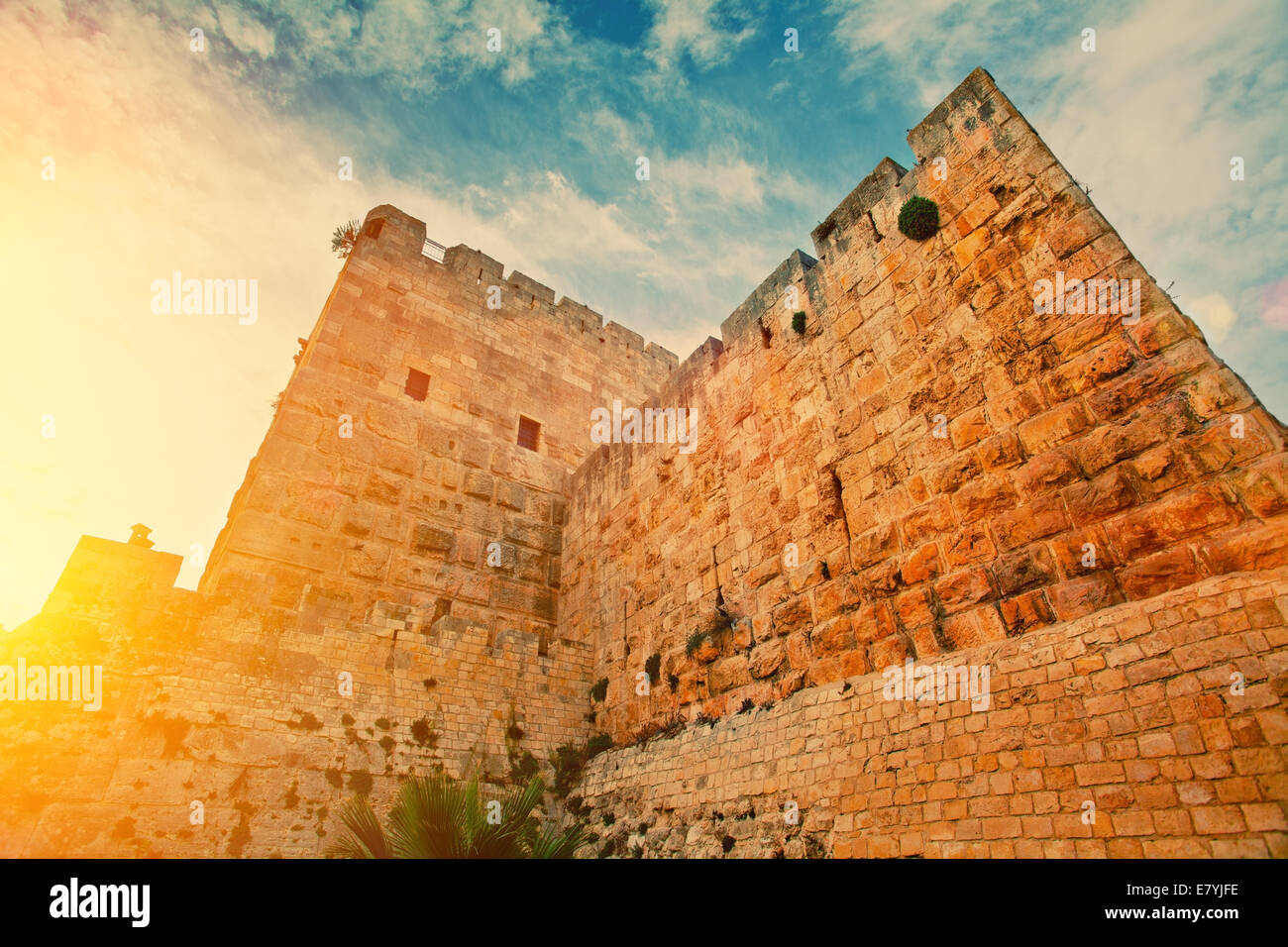 Ancient wall in old city Jerusalem Stock Photo Alamy