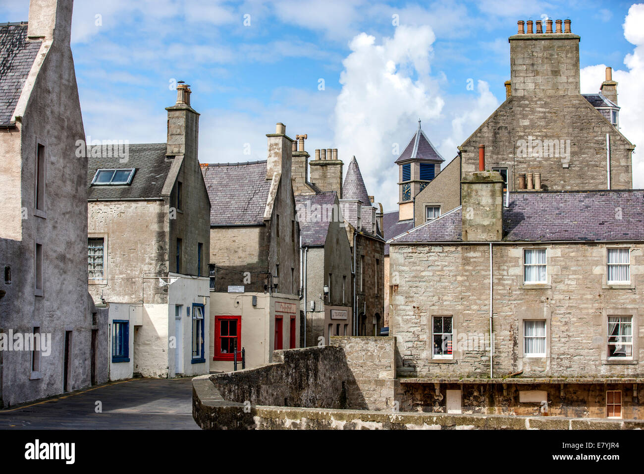 Lerwick, Shetland, Scotland, United Kingdom. Street View of the old