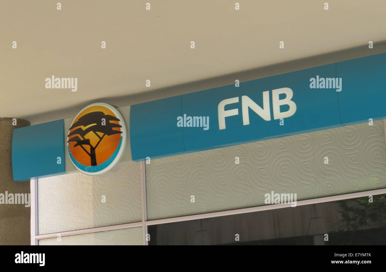 FNB - First National Bank office in Johannesburg, South Africa. Photo Tony Gale Stock Photo