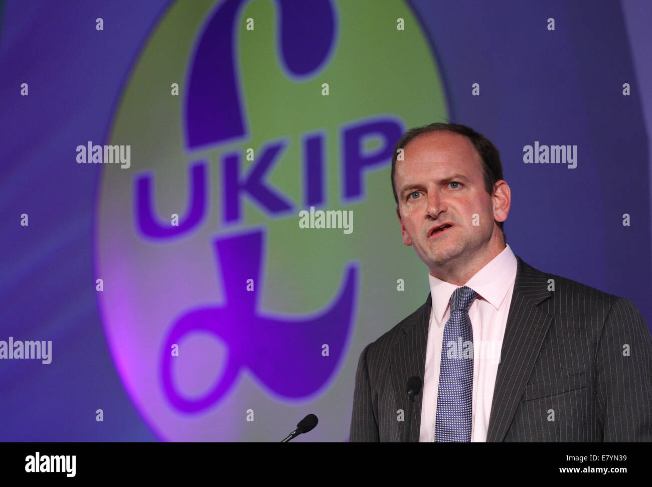 DOUGLAS CARSWELL UK INDEPENDENCE PARTY 26 September 2014 DONCASTER RACECOURSE DONCASTER YORKSHIRE ENGLAND Stock Photo