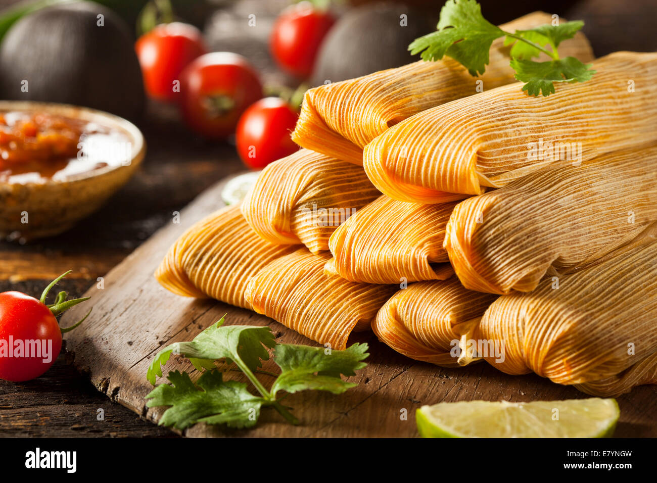 Homemade Corn and Chicken Tamales Ready to Eat Stock Photo Alamy