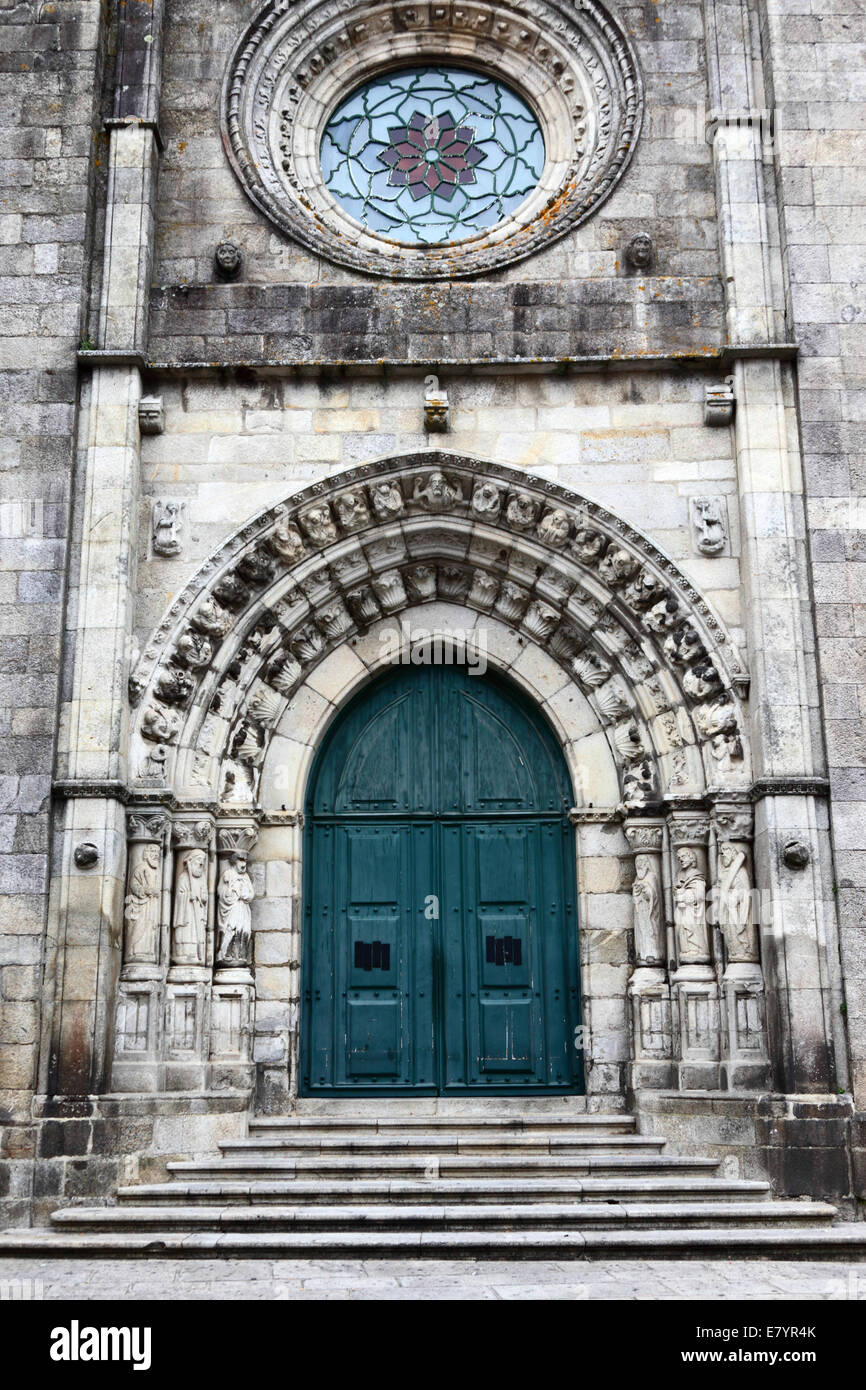 Cathedral / Igreja Matriz main entrance , Viana do Castelo , Minho Province, northern Portugal Stock Photo