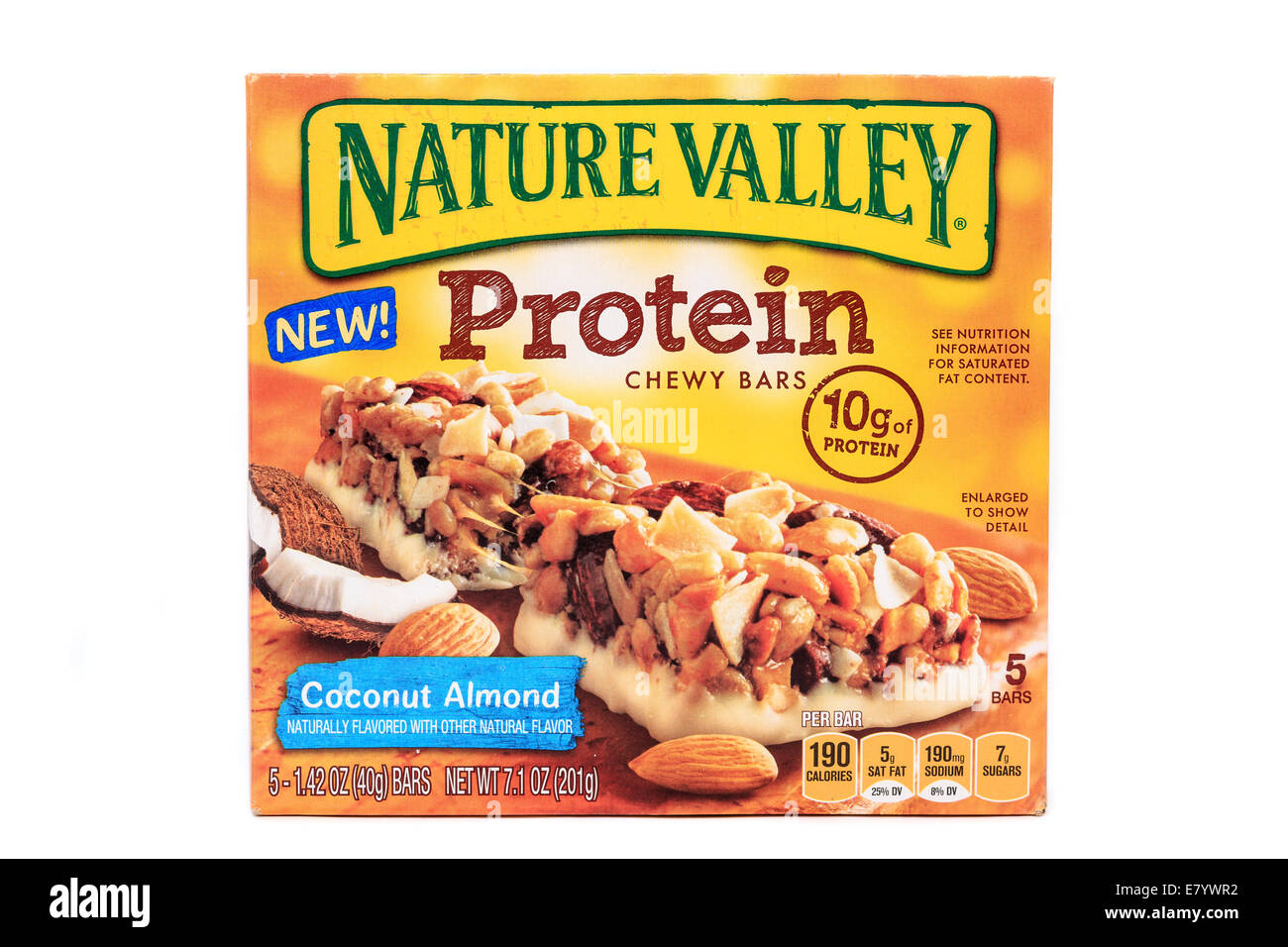 Nature Valley Coconut Almond Chewy Protein Bars Stock Photo