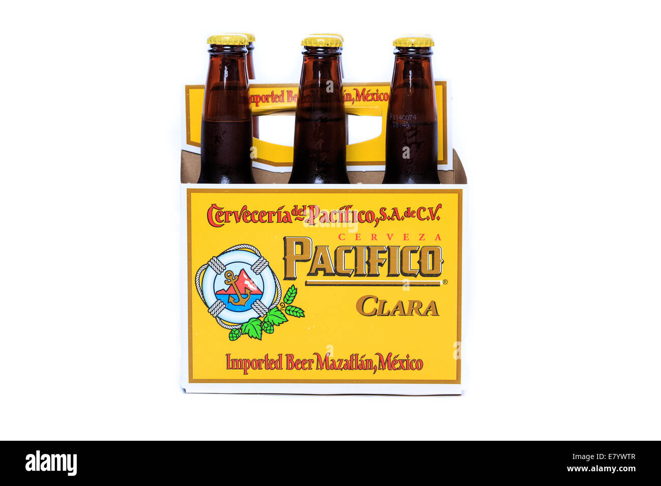 Cold  and frosty Pacifico Clara Beer Stock Photo