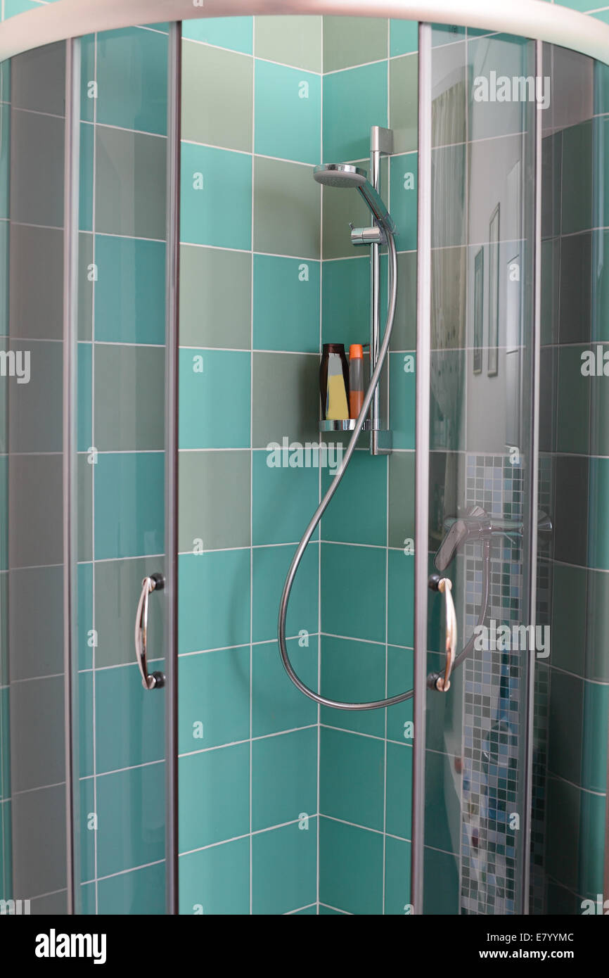 interior of bright and colorful european shower Stock Photo Alamy