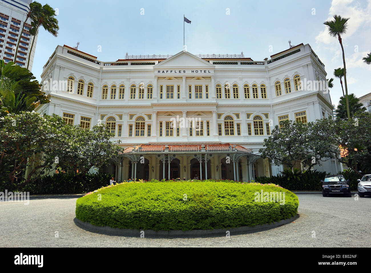 The Raffles Hotel in Singapore, Republic of Singapore Stock Photo