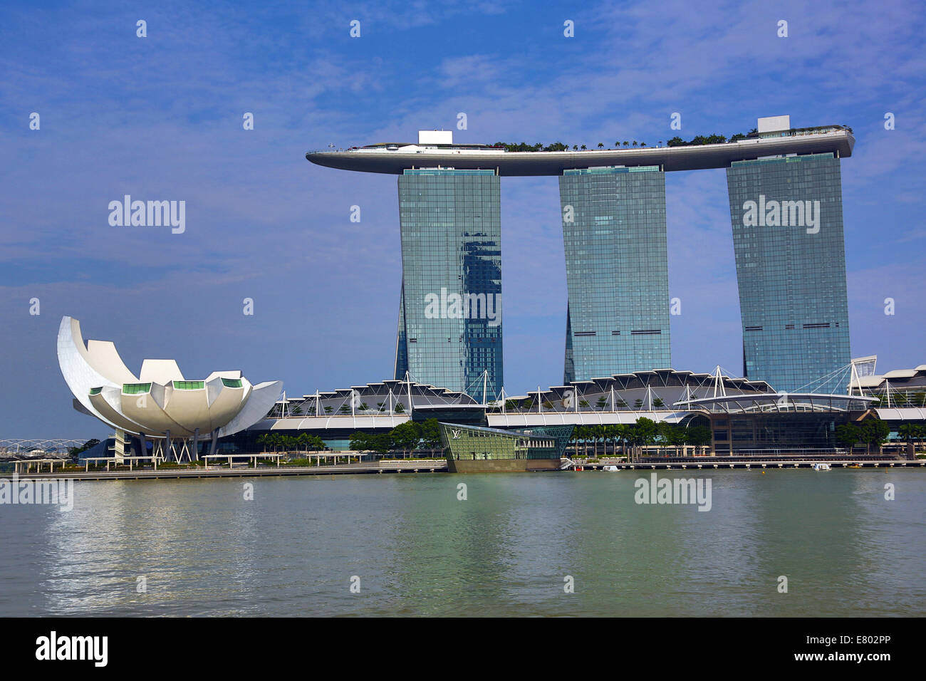 Marina Bay Sands Hotel in Marina Bay in Singapore, Republic of Singapore Stock Photo