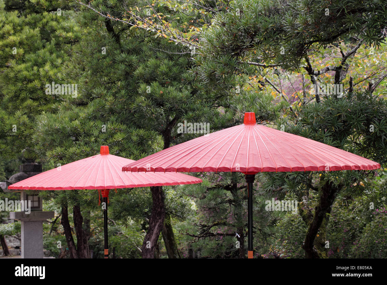 Japanese traditional red umbrella Stock Photo Alamy