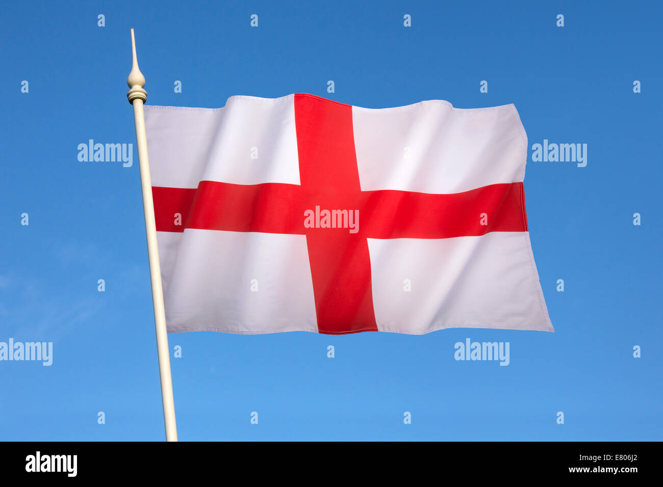 The flag of England - United Kingdom Stock Photo