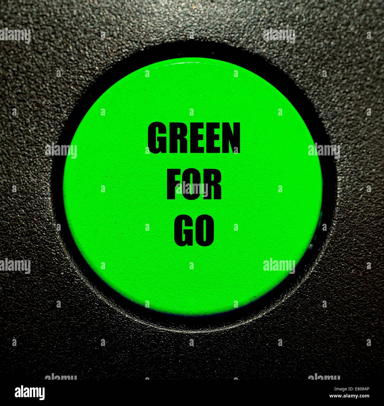 Green for go button Stock Photo