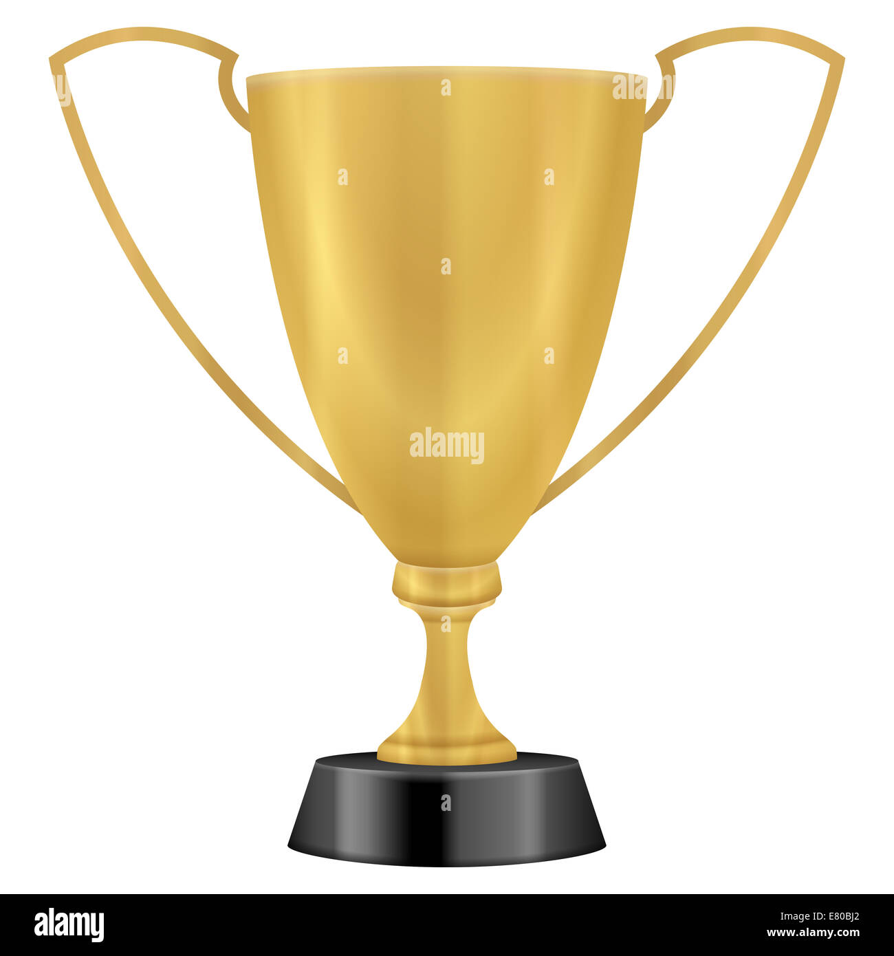 Gold trophy on a white background. Vector illustration Stock Photo - Alamy